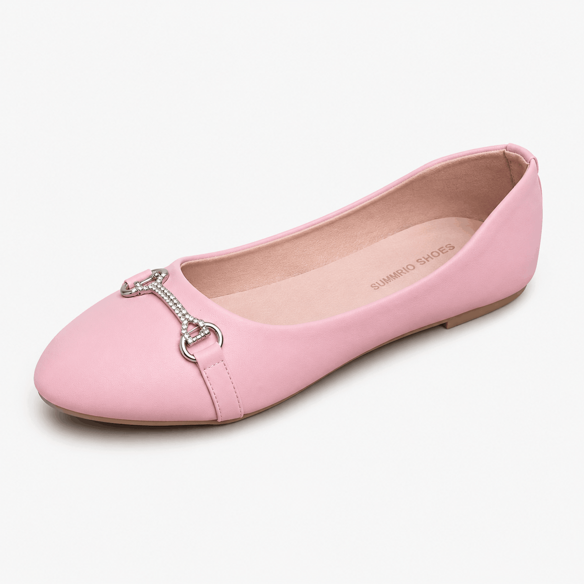 Pink Buckle Ballerinas in Pink - view 1