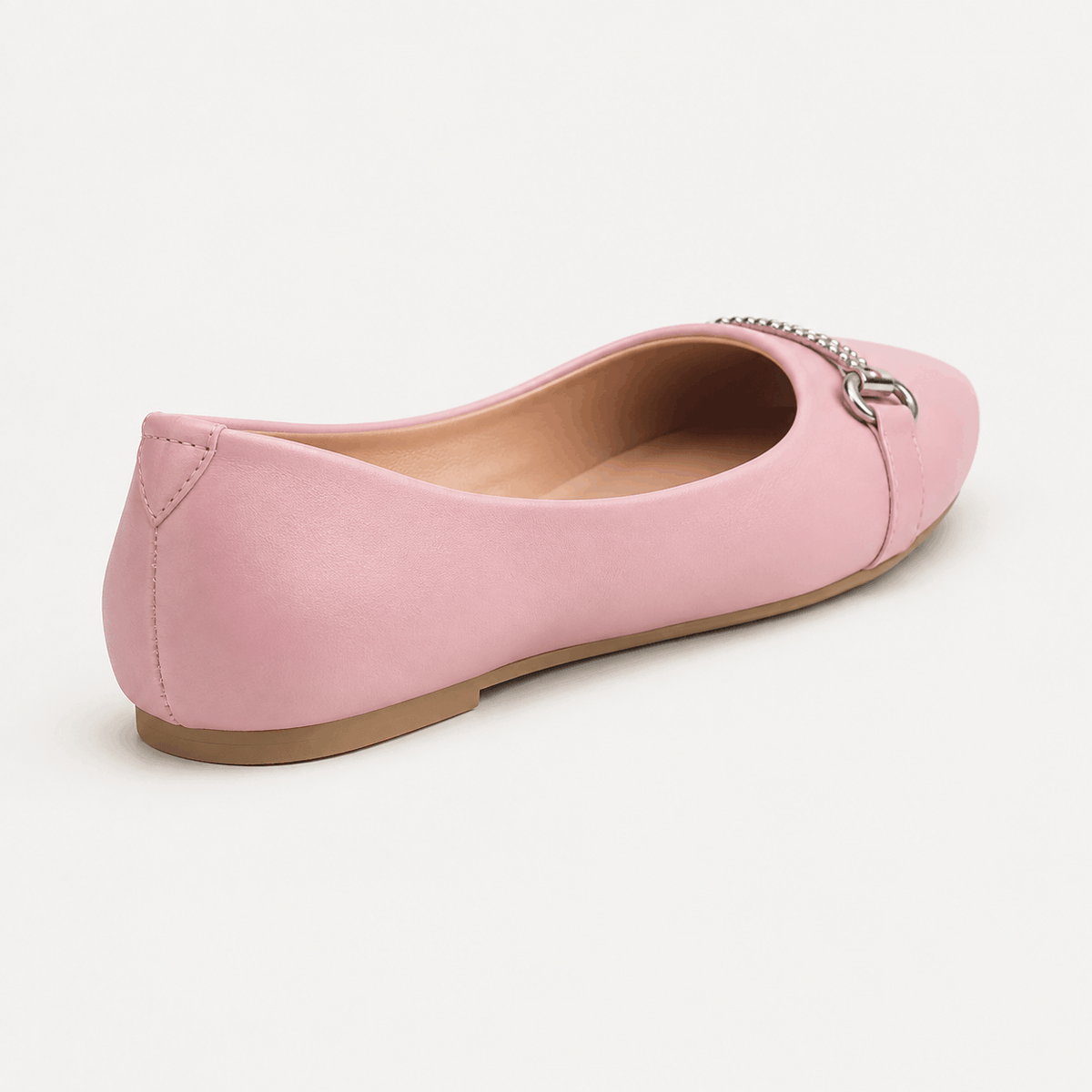 Pink Buckle Ballerinas in Pink - view 4