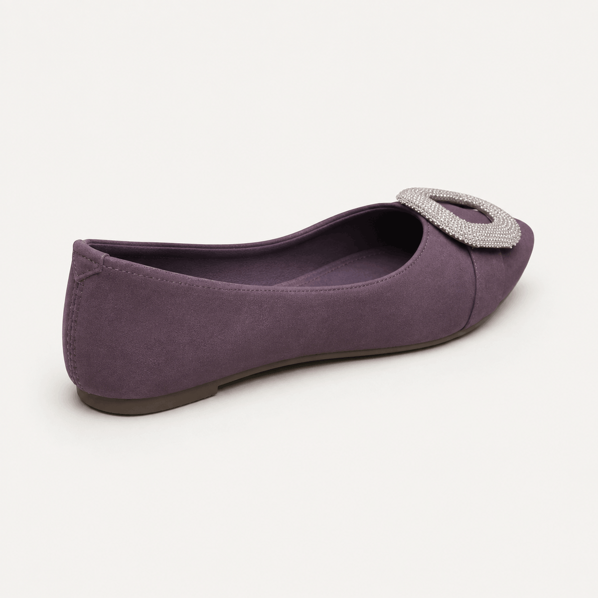 Plum Crystal Ballerinas in Plum - view 3