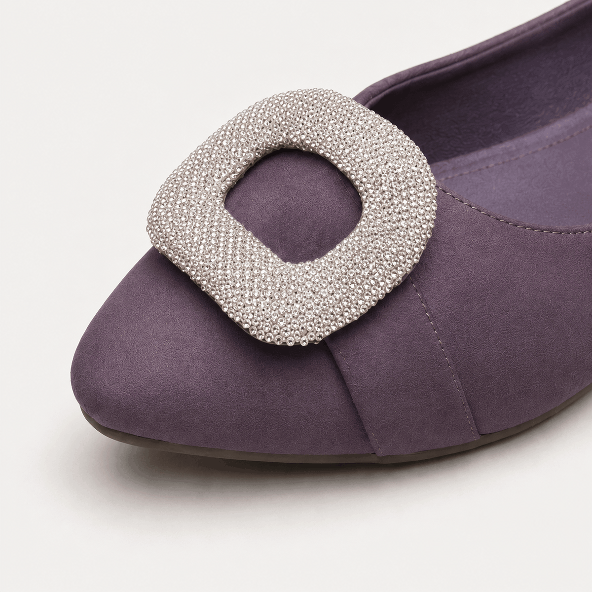 Plum Crystal Ballerinas in Plum - view 5