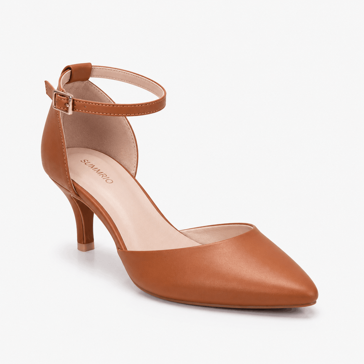 Amber Slingback Block Heels in Amber Tan - view 1