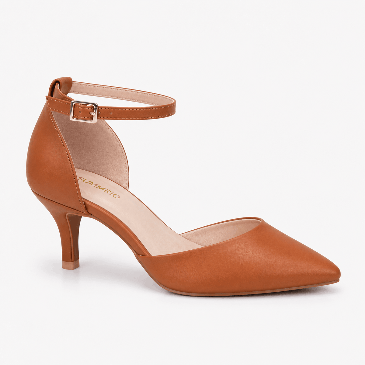 Amber Slingback Block Heels in Amber Tan - view 2