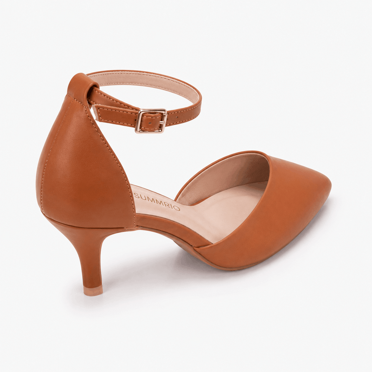 Amber Slingback Block Heels in Amber Tan - view 4