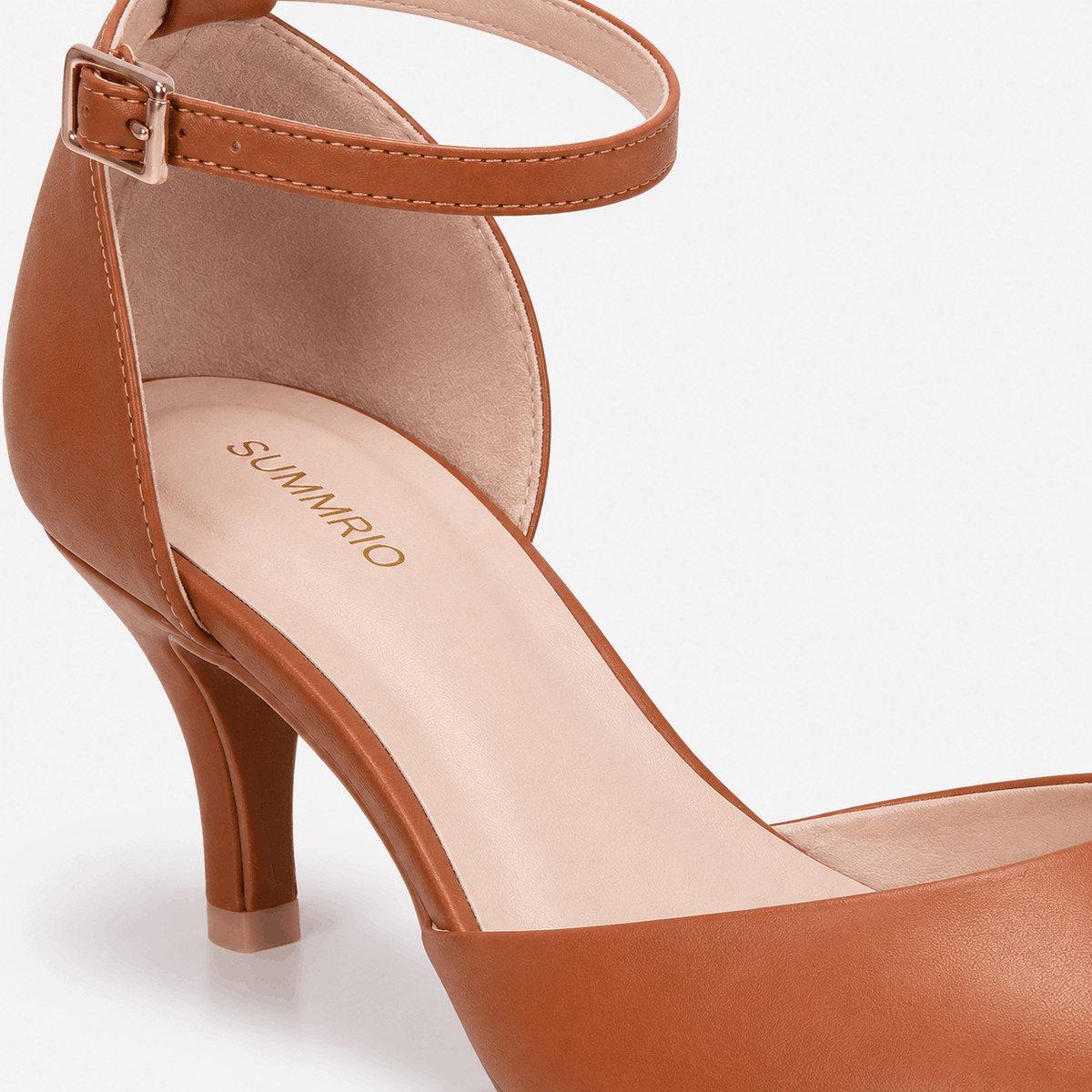 Amber Slingback Block Heels in Amber Tan - view 6