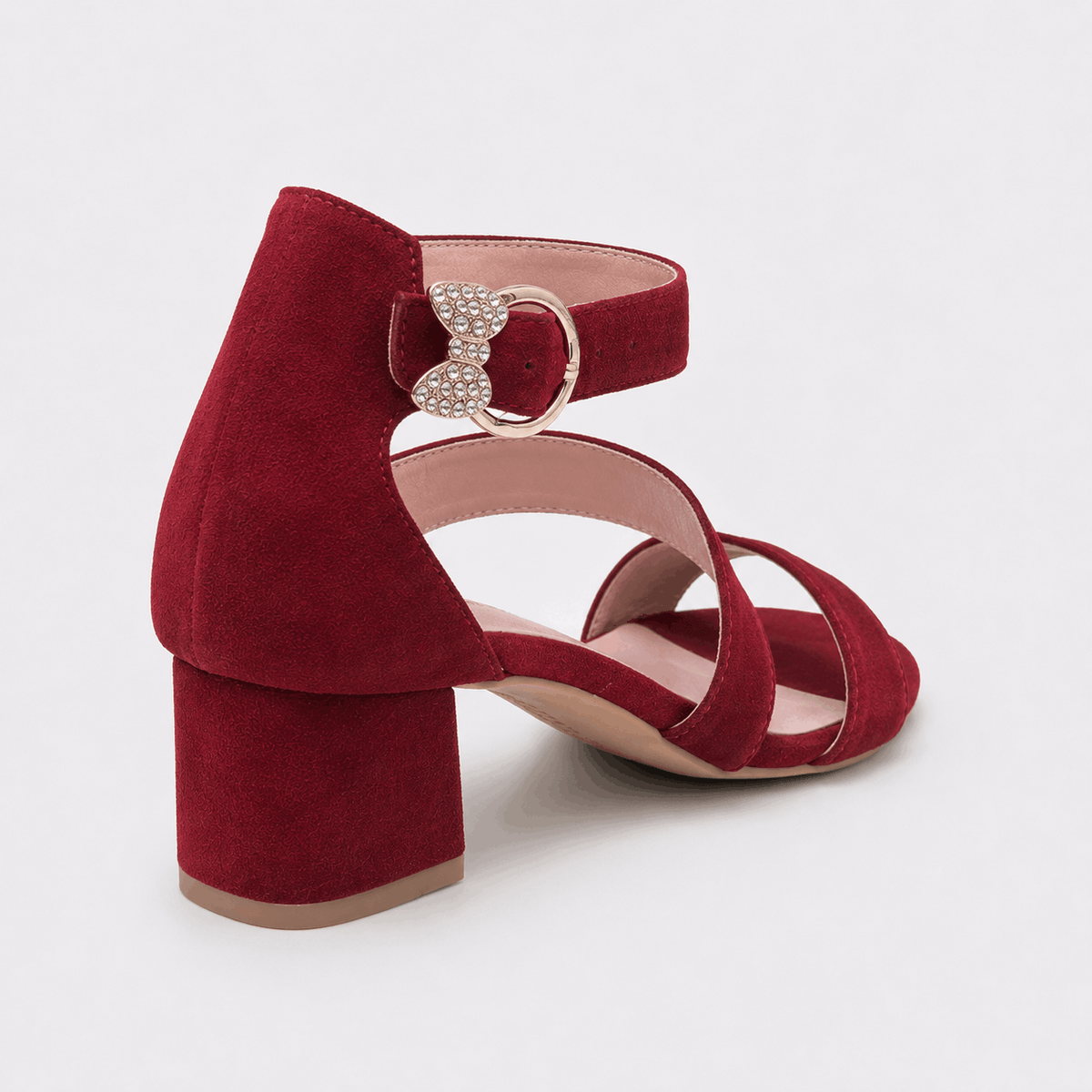 Ruby Patent T-Strap Heels in Ruby Red - view 4