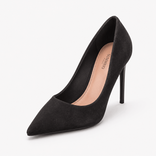 Midnight Pointed Pumps in Black - view 1