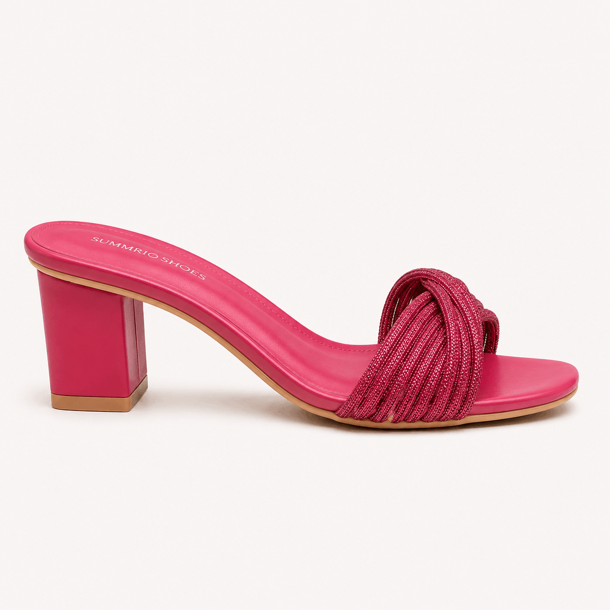 Raspberry Draped Heels in Raspberry Pink - view 2