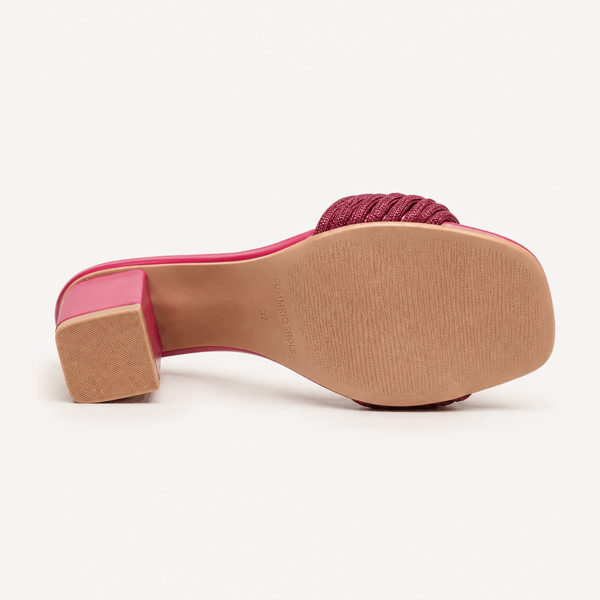 Raspberry Draped Heels in Raspberry Pink - view 5