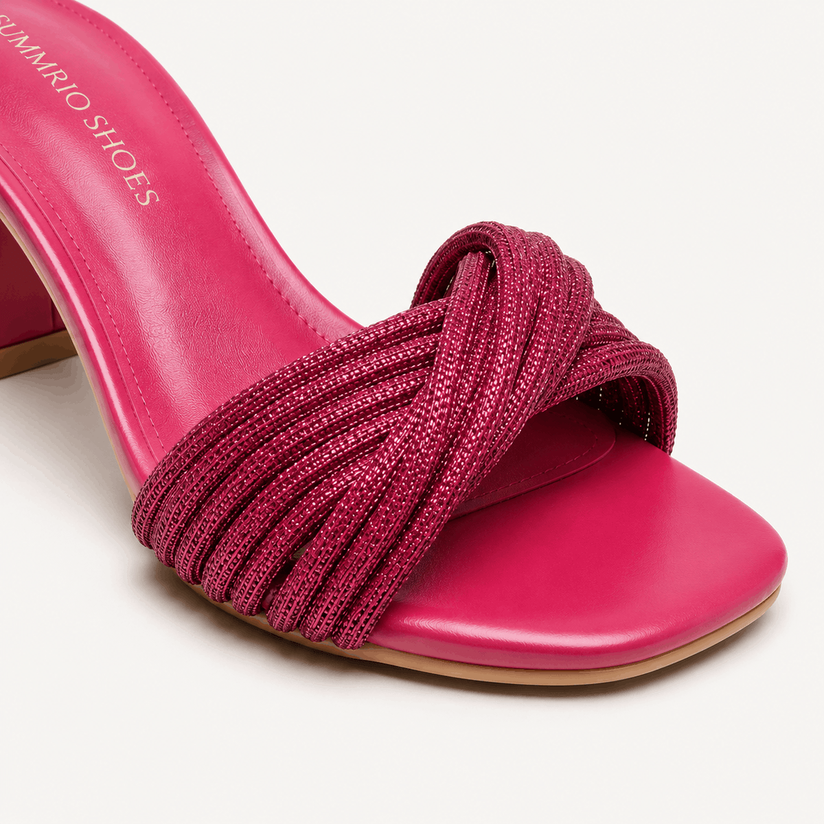 Raspberry Draped Heels in Raspberry Pink - view 6