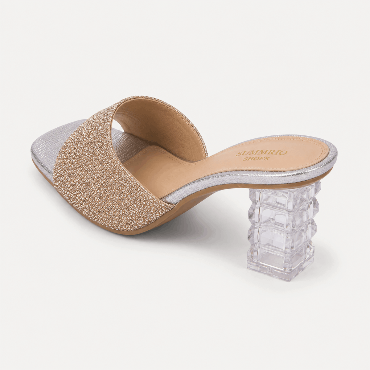 Champagne Glitter Slingbacks in Champagne Gold - view 4