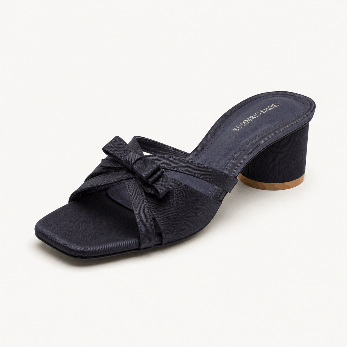 Black Knot Mule Heels in Black - view 1