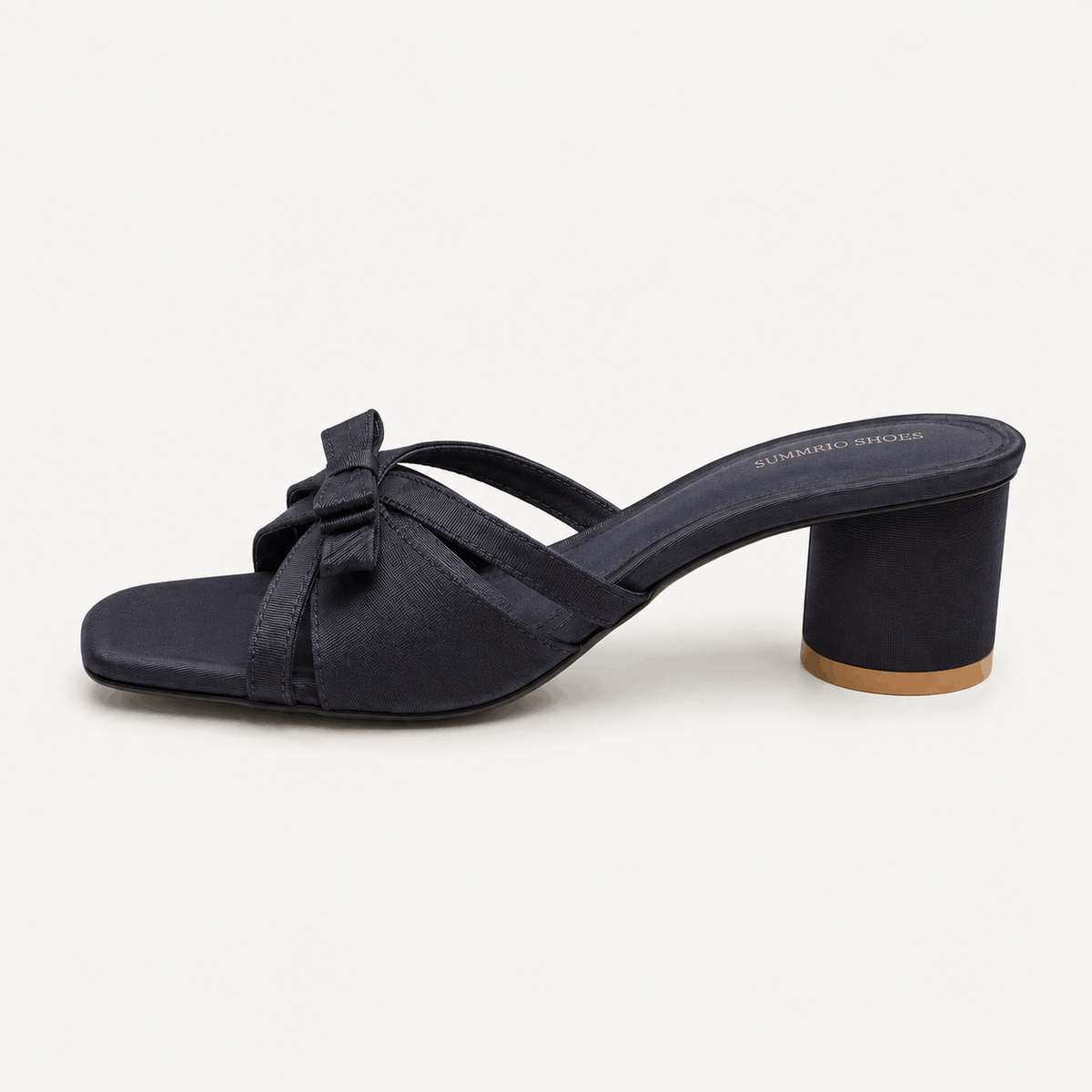 Black Knot Mule Heels in Black - view 2