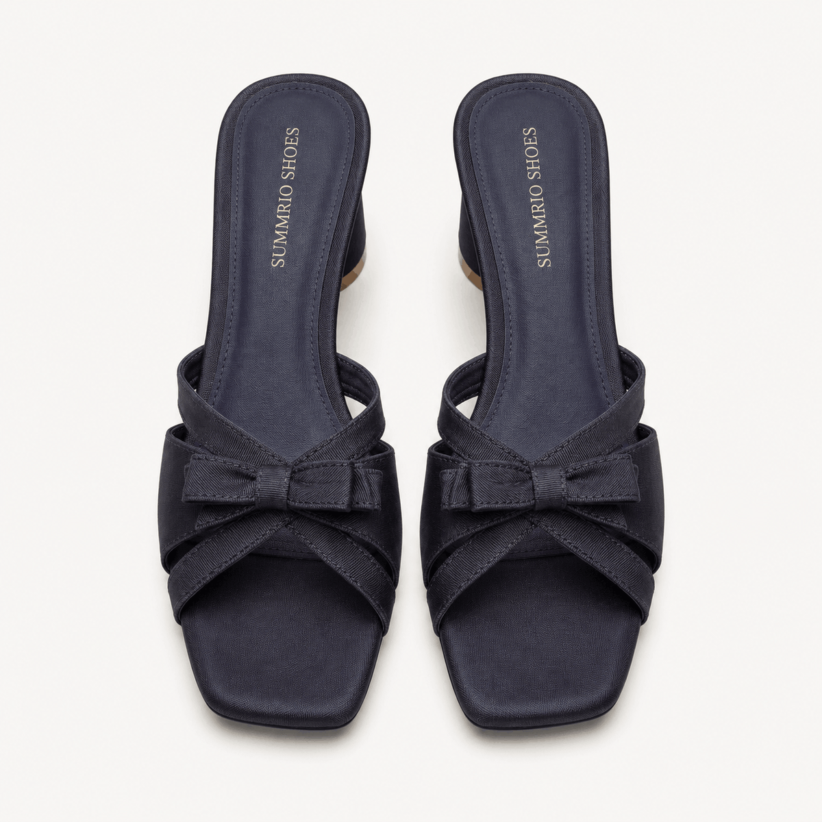 Black Knot Mule Heels in Black - view 3