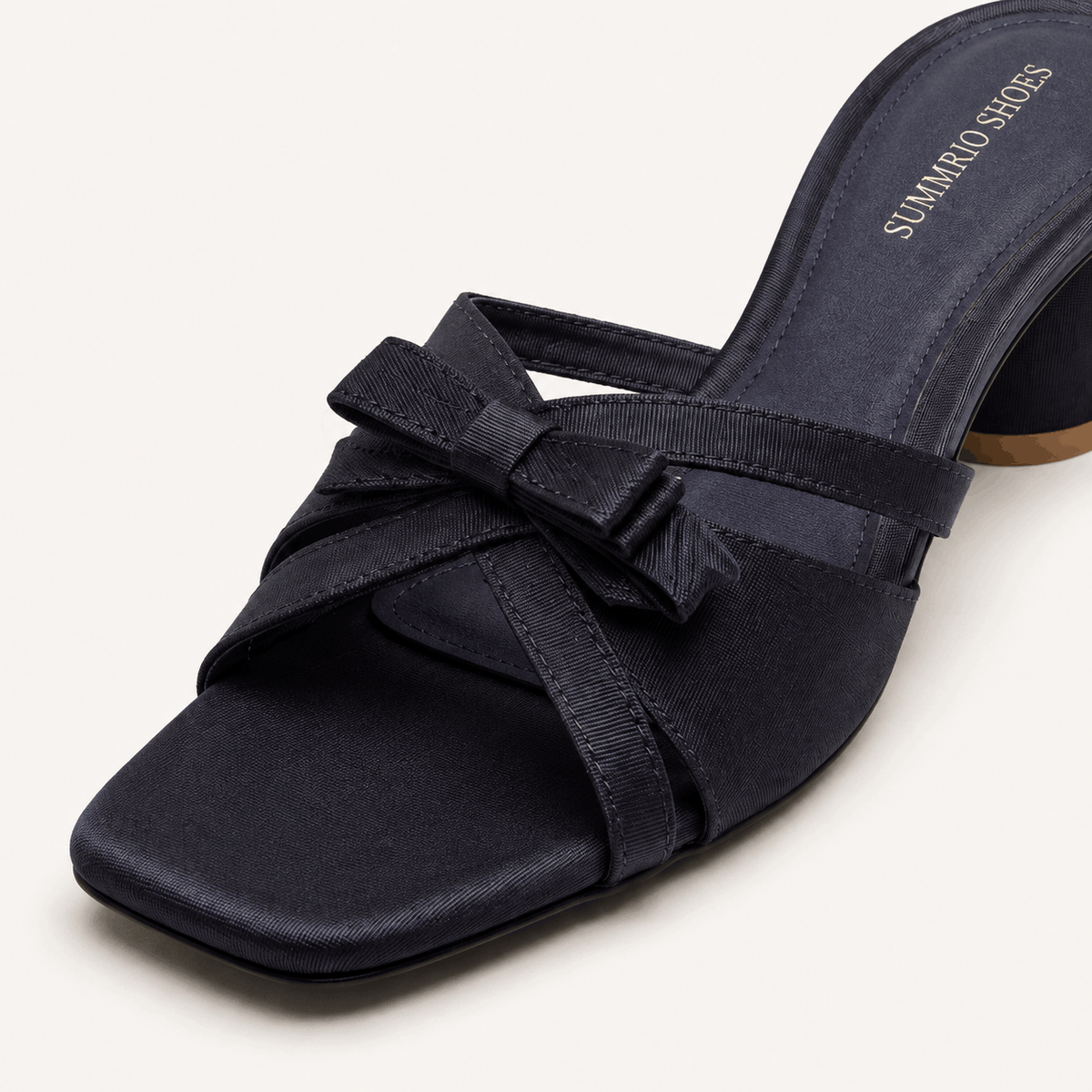 Black Knot Mule Heels in Black - view 6