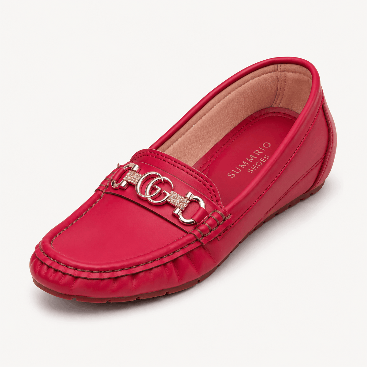 Scarlet Bit Detail Mules in Scarlet Red - view 1