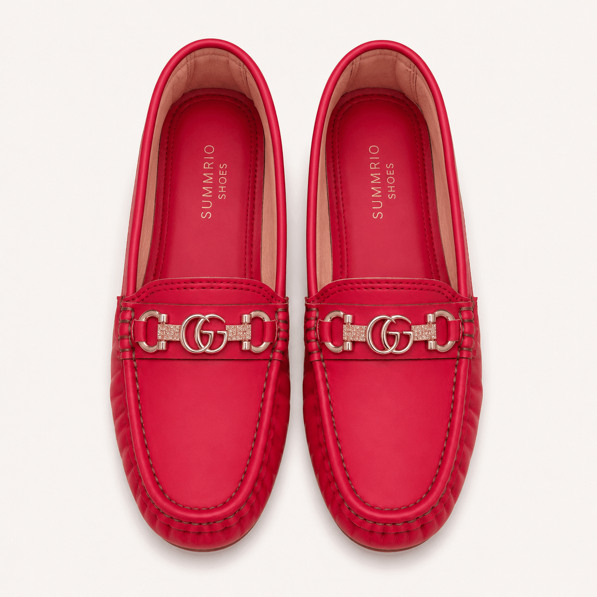 Scarlet Bit Detail Mules in Scarlet Red - view 3