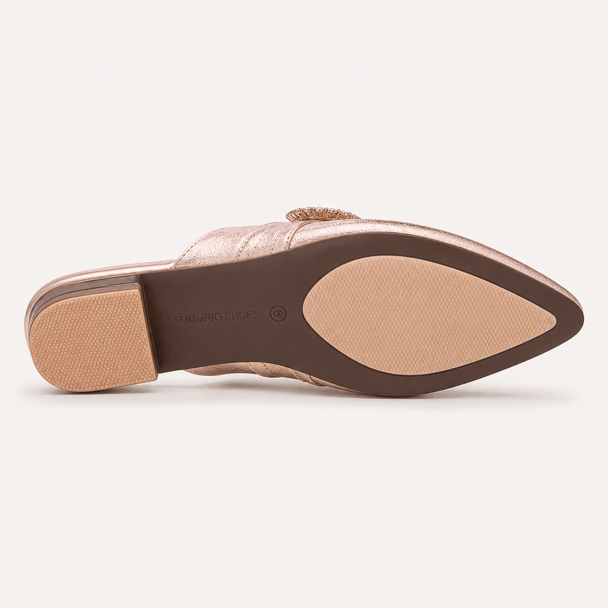 Pearl Pointed Mules in Pearl Beige - view 5